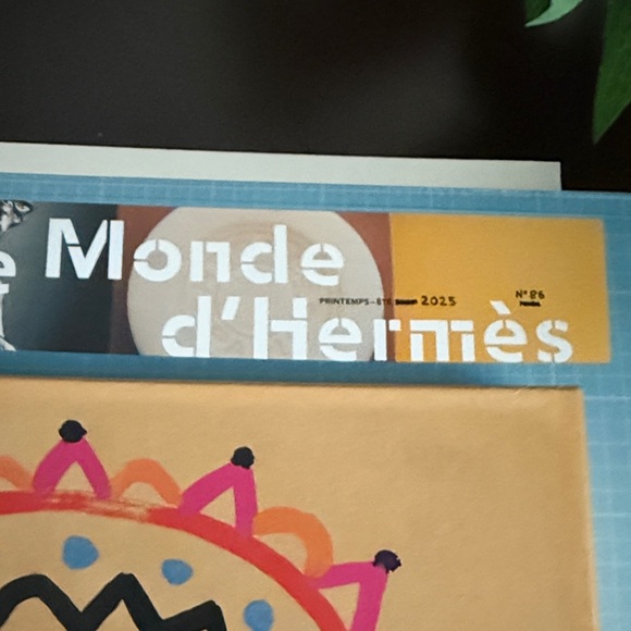 Hermes Vibrant Art Coffee Table Book in Orange and Blue - Picture 4 of 17